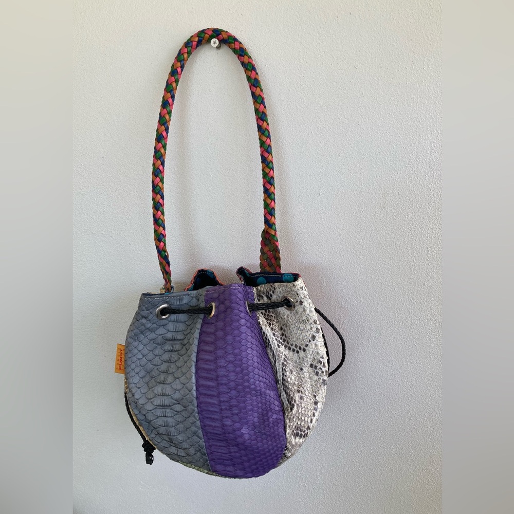 Ronald Furst python drawstring purse - Picture 2 of 7